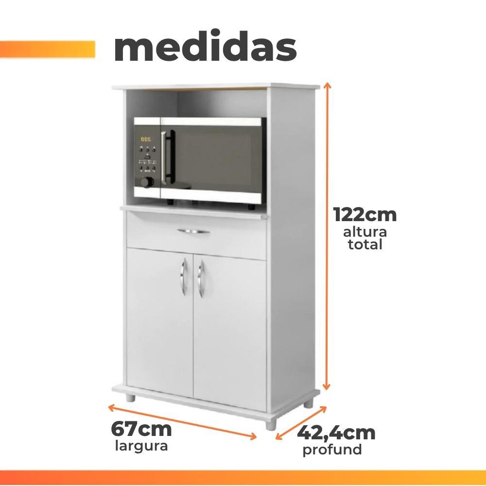 Armário Balcão Para Cozinha Multiuso Notável NT 3070 2 Portas 1 Gaveta Branco · foto 2