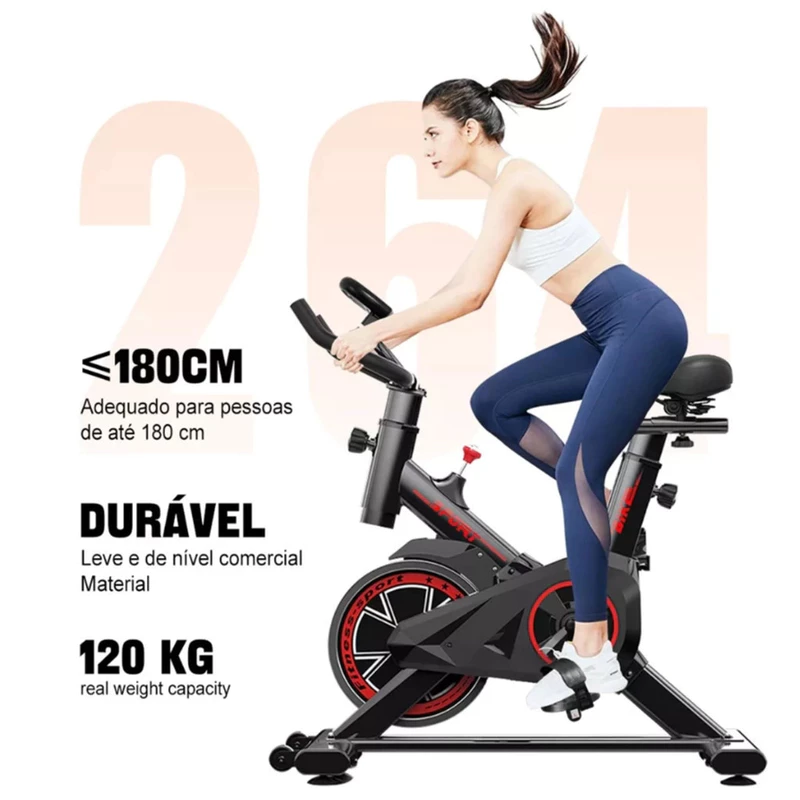 Bicicleta Ergométrica Spinning Fitness Profissional até 120kg — foto 9