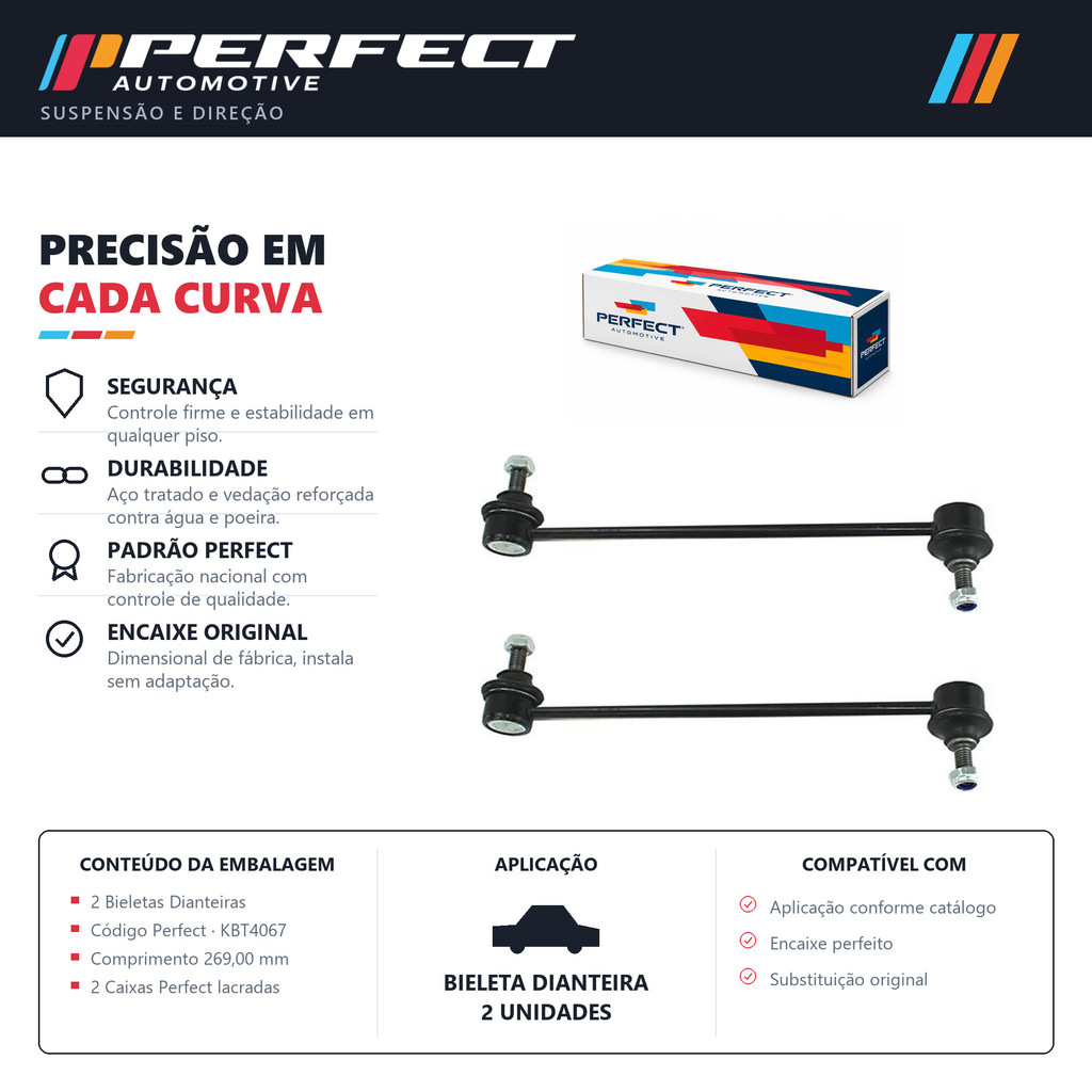 Par Bieleta Dianteira Gol 2006 até 2023 Perfect