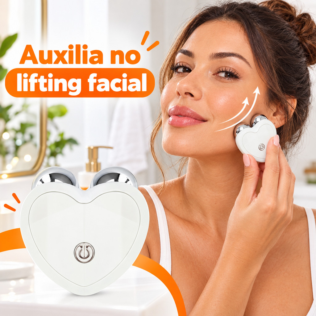 Massageador Facial Mini Elétrico Com Vibração 3 Níveis, Portátil Para Lifting E Cuidados De Beleza