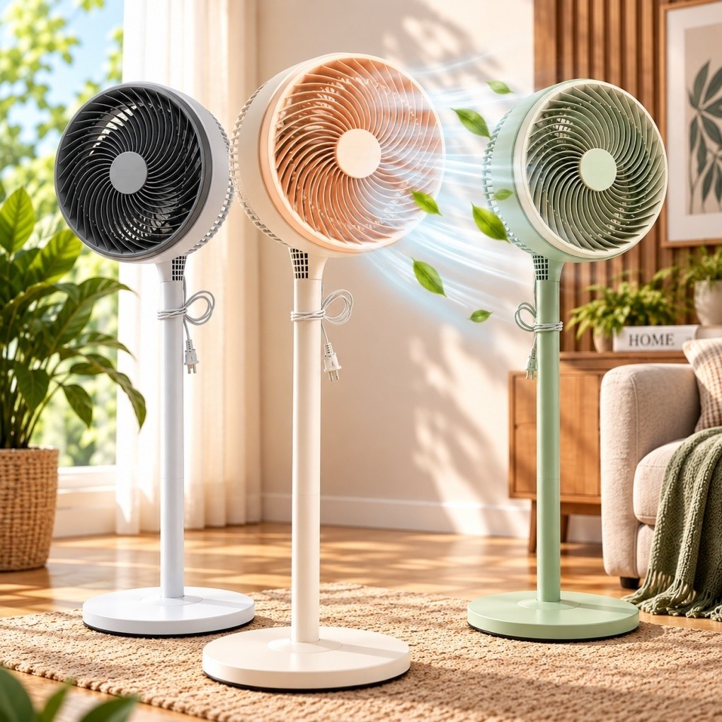 Ventilador de Coluna Pedestal 100W 220V · 3 Velocidades · Circulador de Ar 180° · Para Sala, Quarto e Escritório