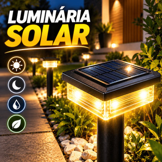 Luminária Solar Vagalume Com Haste Flexível Espeto Acender Automático Luzes Amarela RGB Balanço Jardim Externo Bivolts