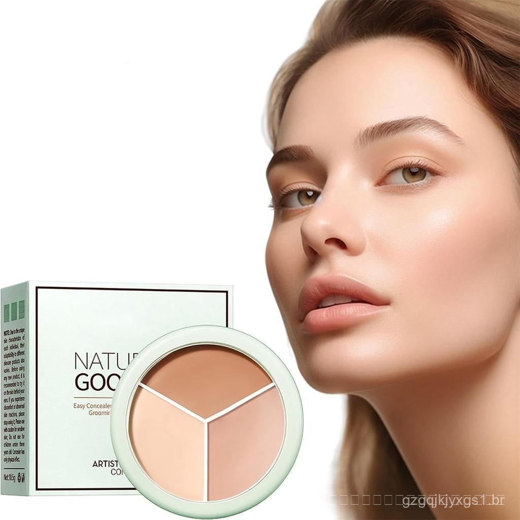 Pallet de corretivos Artistic Tri-Color, à prova d'água, com três cores de base, alta cobertura, para uso facial, maquia