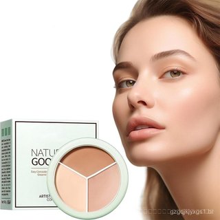 Pallet de corretivos Artistic Tri-Color, à prova d'água, com três cores de base, alta cobertura, para uso facial, maquia