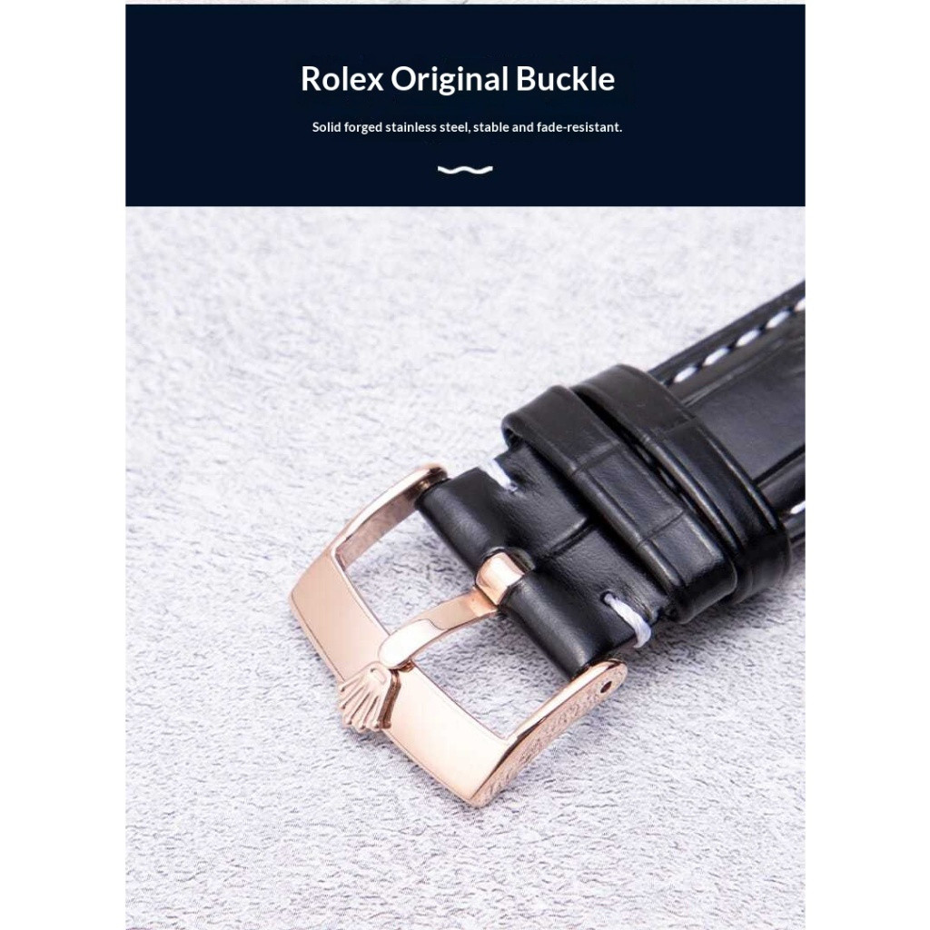 Nova pulseira de couro genuíno damai6688 de 20 mm e 21 mm, compatível com os modelos Rolex Submariner e Daytona, 18 mm e