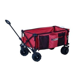 Carrinho Carga Dobrável Multiuso Aço Poliéster Oxford 600D 80kg Vermelha NAUTIKA