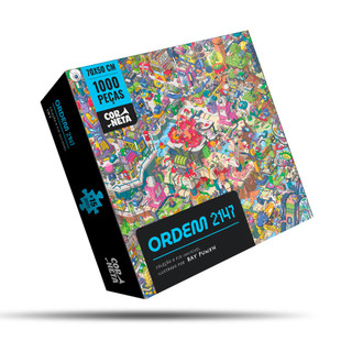 Quebra-cabeça Ordem 2147 -  Coleção Fio Invisível, Premium 1000 peças, livro ilustrado, encontre e ache, Corneta Jogos
