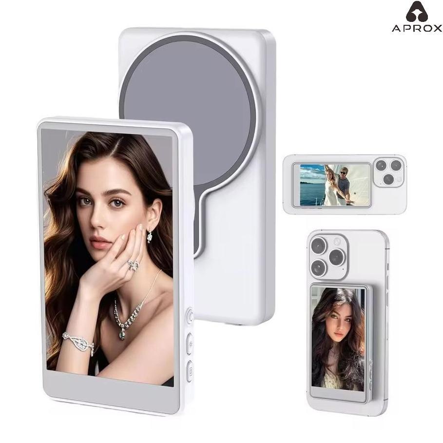 Tela Magnética Monitor Para Celular Sem Fio Smartphone Selfie Vlog Gravação-APROX