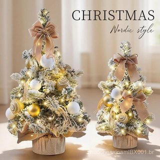 Árvore de Natal pequena para decoração doméstica, mini adorno de mesa para Natal, acessório de fotografia 8.29 TDTL