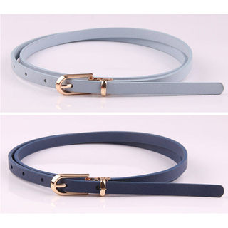 Azul cinto fino moda feminina decorativo camisola cinto azul marinho combinando saia cinto All-Match simples saia fina c