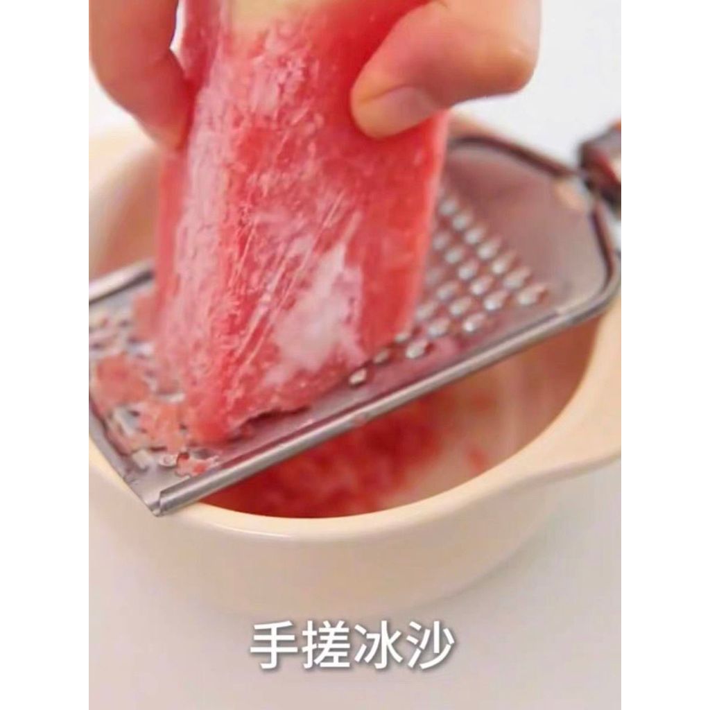 Ferramenta de fabricação de Smoothie de gelo raspado multifuncional ralador de melancia de aço inoxidável polido à mão m