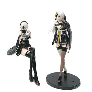 1 Unidade 17-21 Cm Figura de Anime Nier: Automata Kimono YoRHa No. Coleção de Modelos de Figuras de Ação em PVC Tipo B