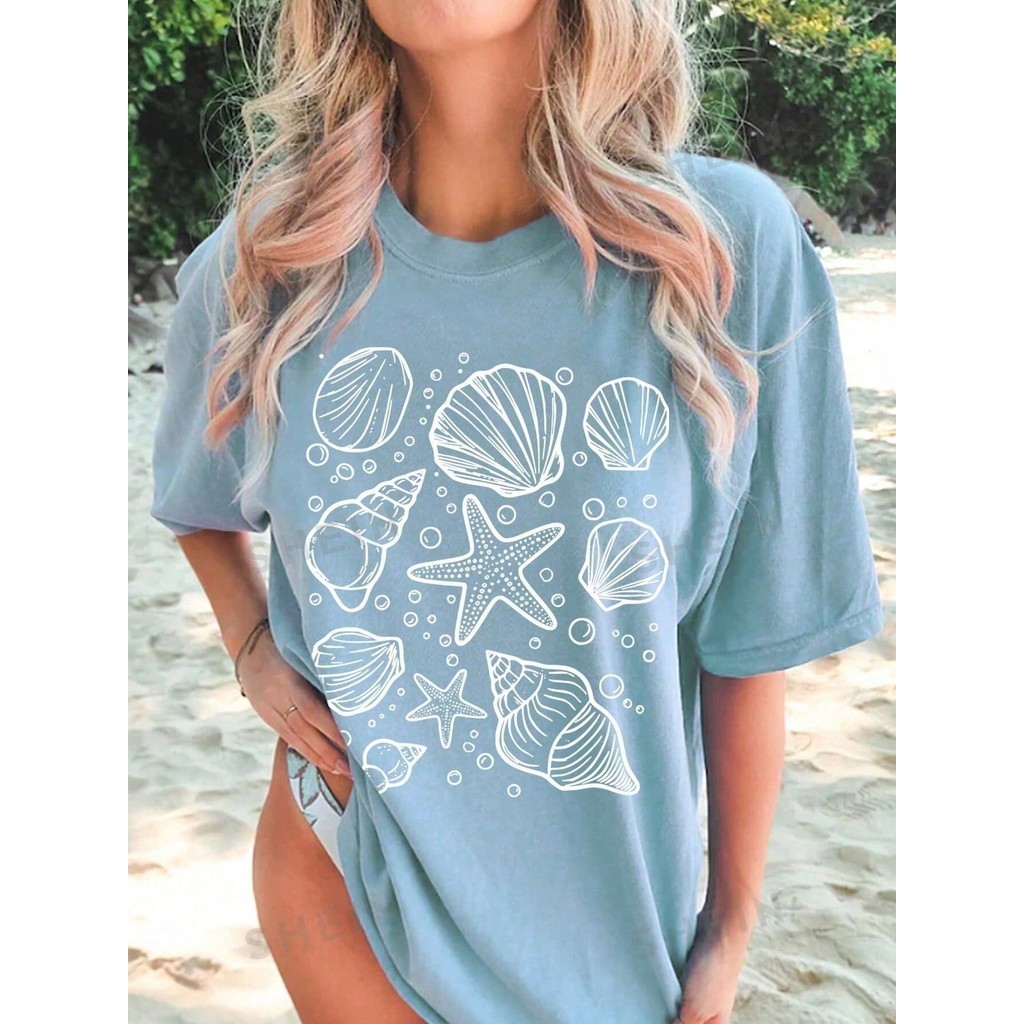 Camiseta Concha Praia Aesthetic Feminina Masculina Unissex