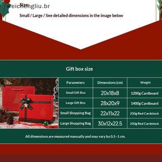 # weicheng Caixa De Presente De Natal Vermelha Brilhante Premium Fita Verde Estrela Dourada Para Embrulho De Férias Emba