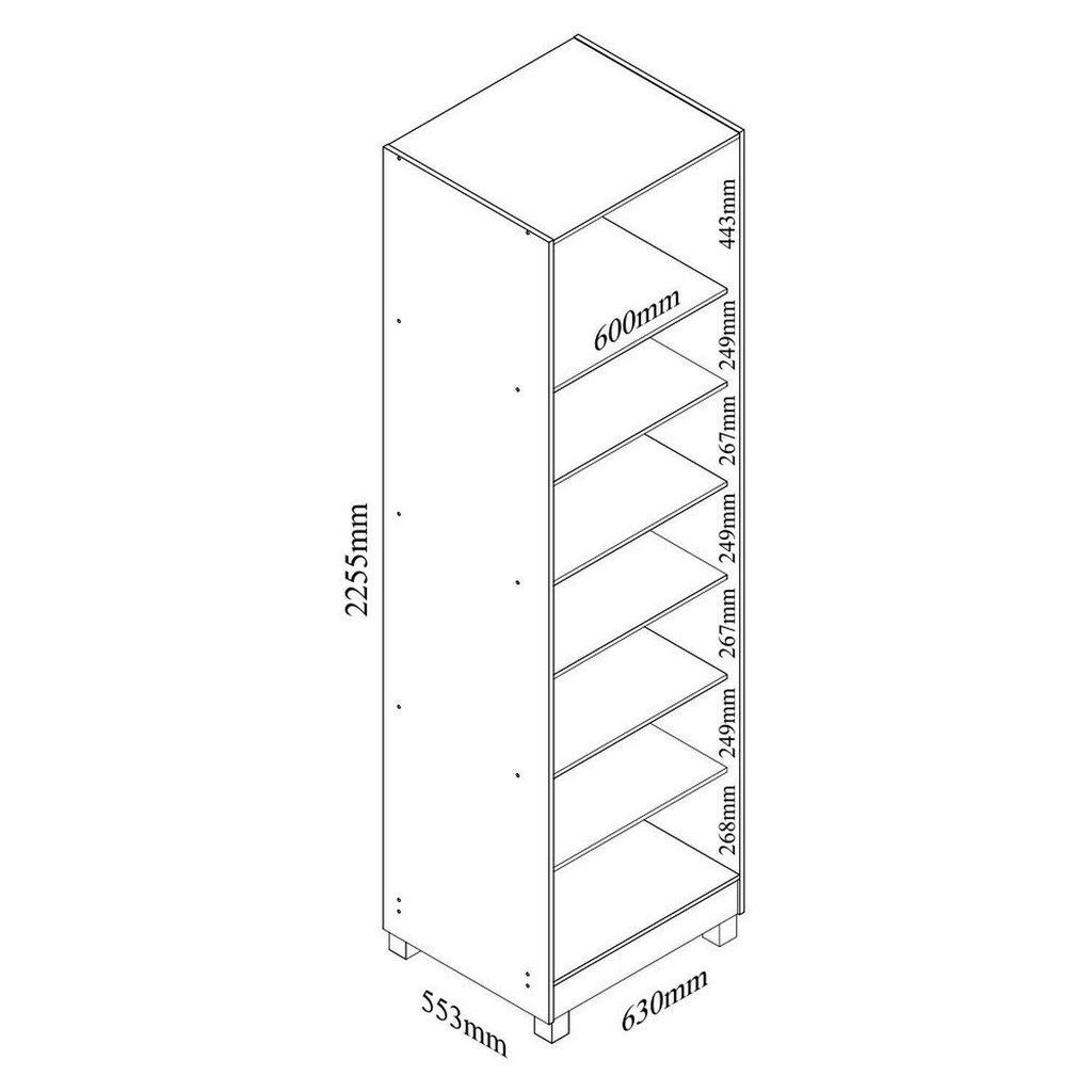 Sapateira 1 Porta Espelhada Gold 100% MDF Marrom/Marrome Naturale · foto 2