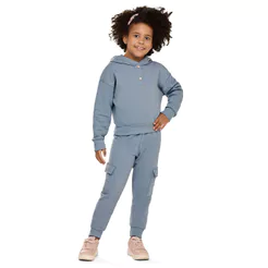 Conjunto Infantil Menina Moletom Botonê Elian Azul
