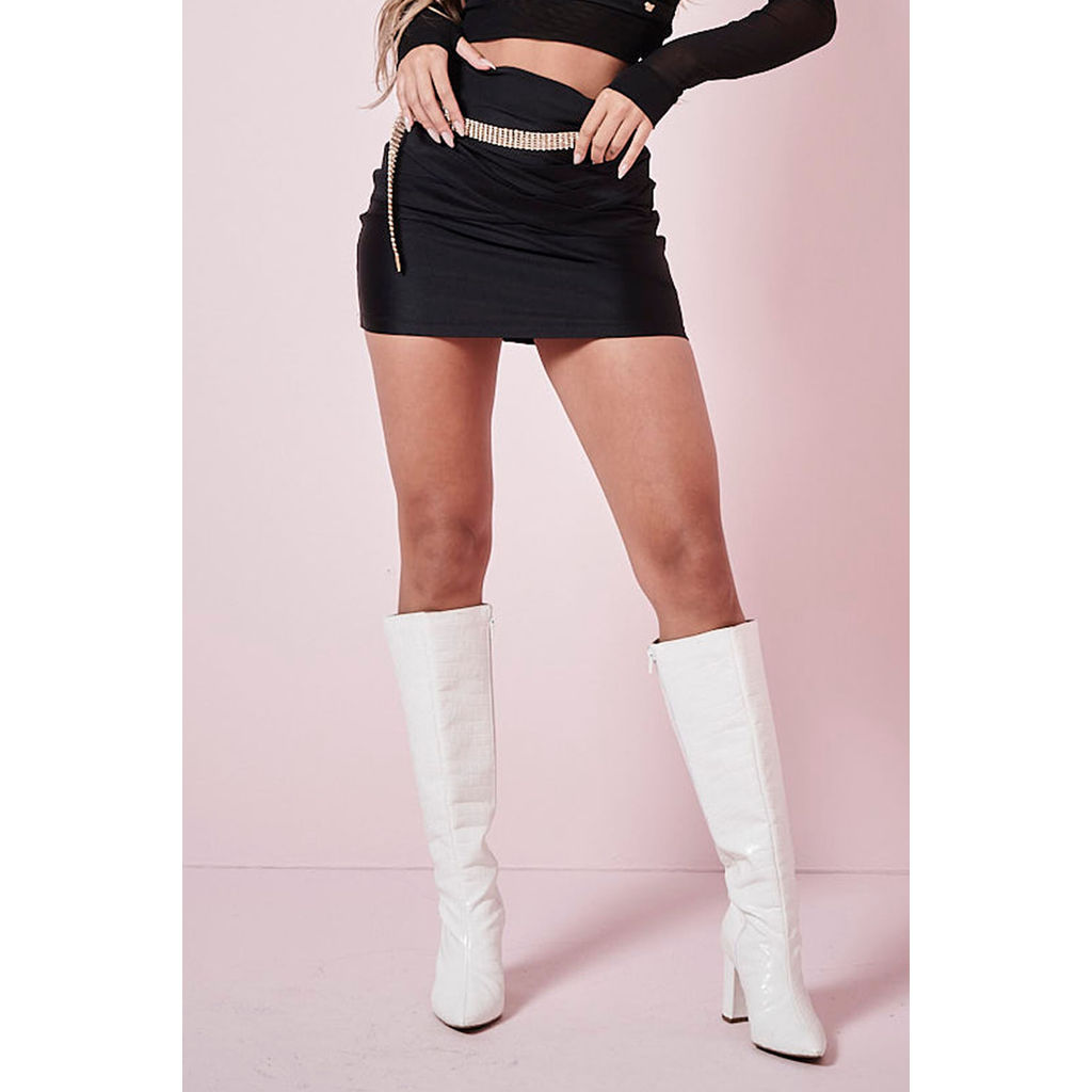 Saia Curta Up Glam Casual Planet Girls Preto · foto 2