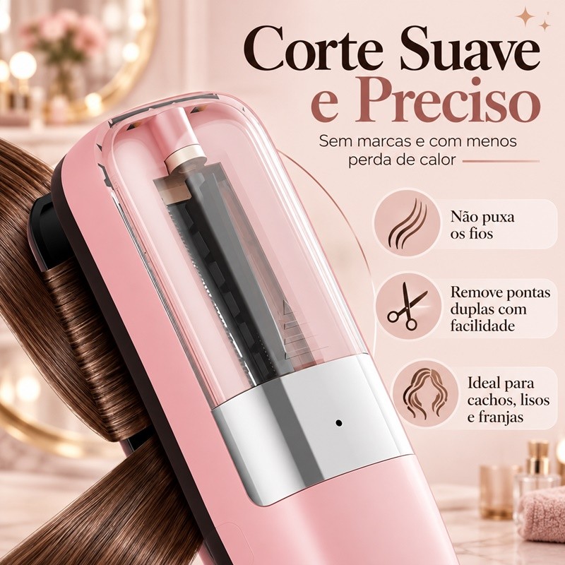 Máquina Removedora de Pontas Duplas Automática rápido Profissional Recarregável Bivolt Barbeiro profissional família — imagem 2 de 2