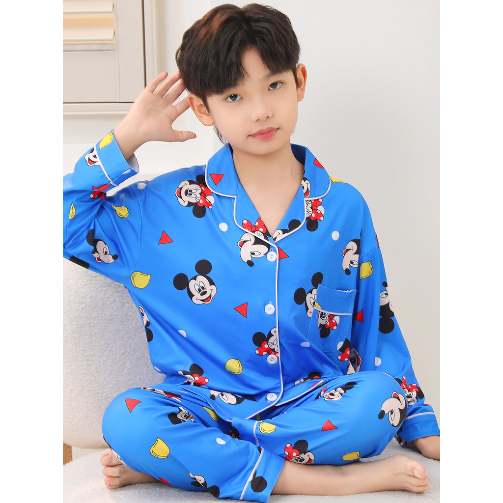 pijama infantil menino verão pijama infantil menino Pijamas para meninos, primavera e outono, mangas compridas finas 202