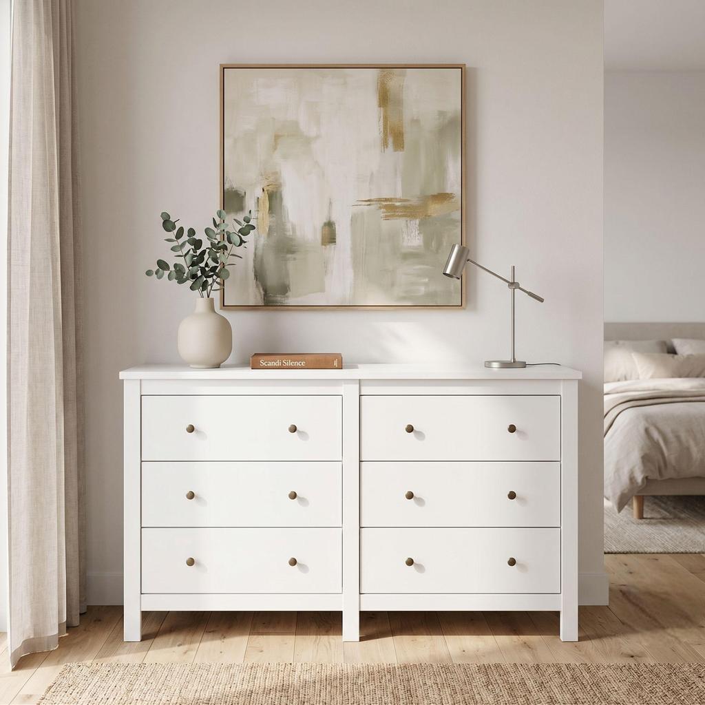 Imagem Comoda 6 Gavetas Maggiore  Branco Lopas