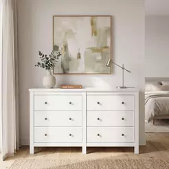 Comoda 6 Gavetas Maggiore Branco Lopas