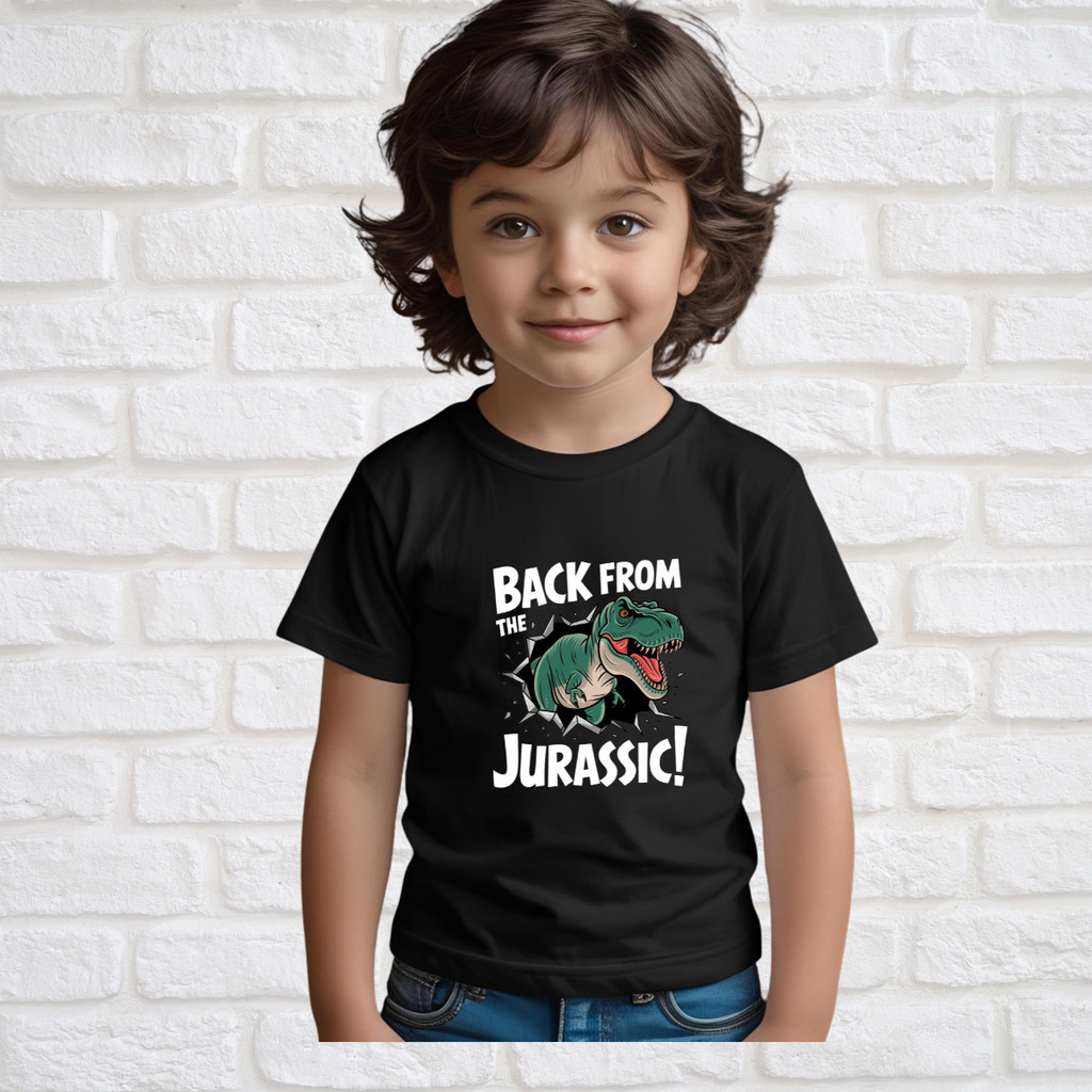 Camiseta Infantil Jurassic  Dinossauro T-rex Estampa Divert
