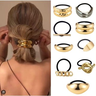 Elástico para Cabelo Metal Dourado/Prata Liga de cabelo/acessórios de cabelo em Oferta na Shopee