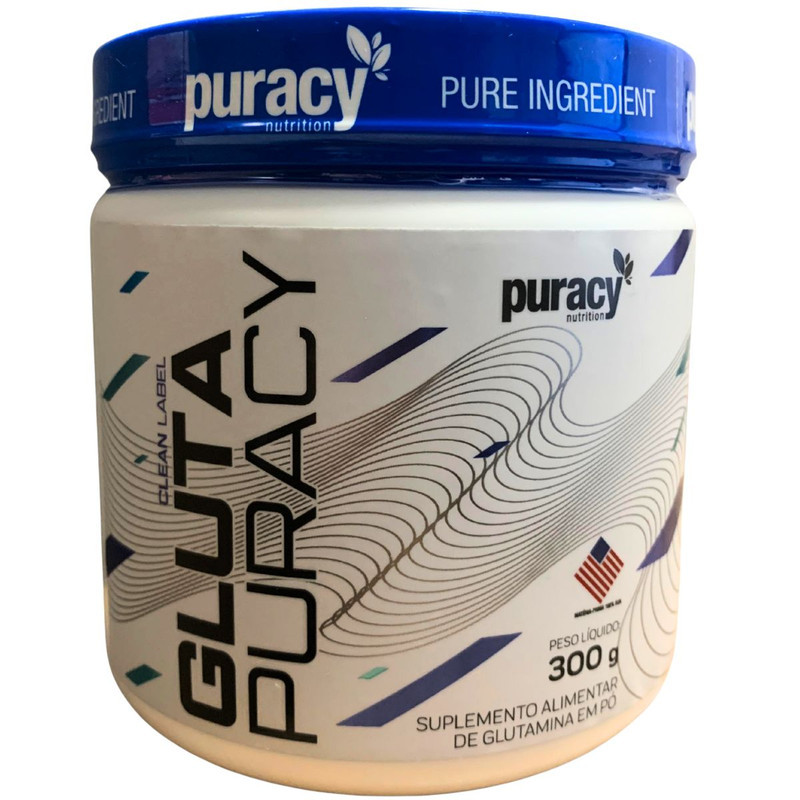 Glutamina Puracy 300g Pura Suplemento Recuperação Muscular Aminoacido 100% Puro Pó