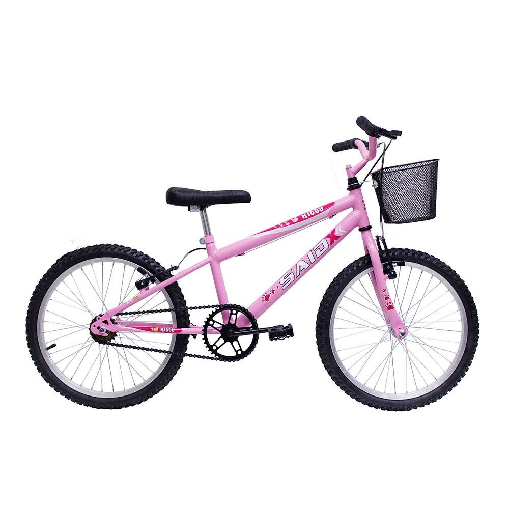 Bicicleta Aro 20 Bike Infantil Meninas fem com cesta Saidx
