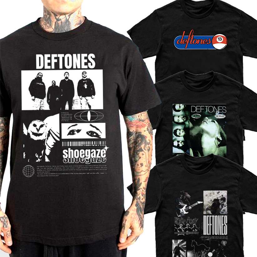 Camiseta Básica Banda Rock Deftones Camisa 100% Algodão Streetwear Temos Plus Size Lançamento - Envio Rápido