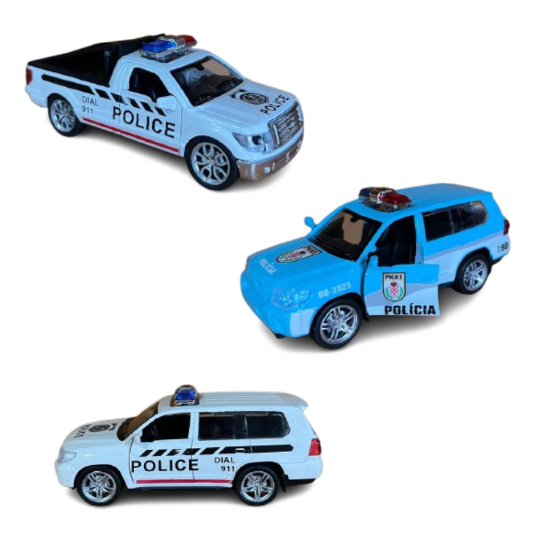 Miniatura Carro de Polícia Viatura Polícia Militar BOPE RJ PMERJ POLÍCIA FEDERAL POLÍCIA RODOVIÁRIA FEDERAL PF