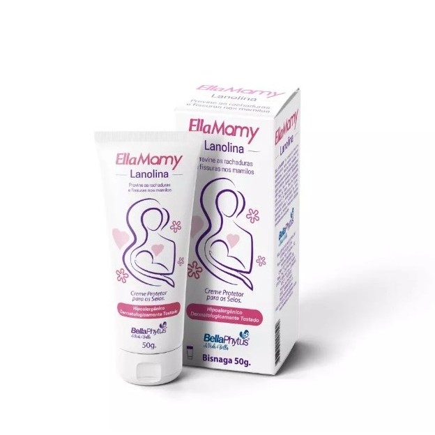 EllaMamy Creme de Lanolina Creme protetor para seios 50g - BellaPhytus