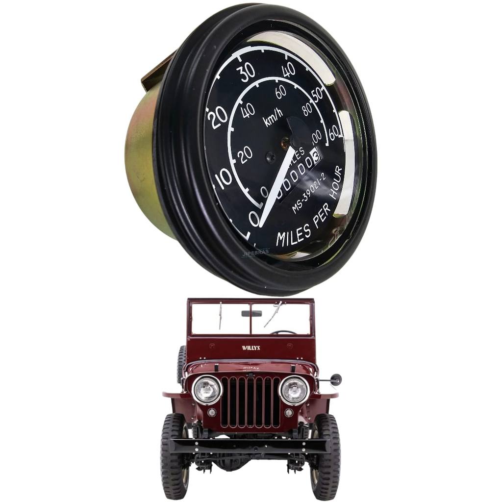 Velocimetro Jeep Willys Cj2 Cj3a Cj3b Americano 1942/1954 Km e Milhas