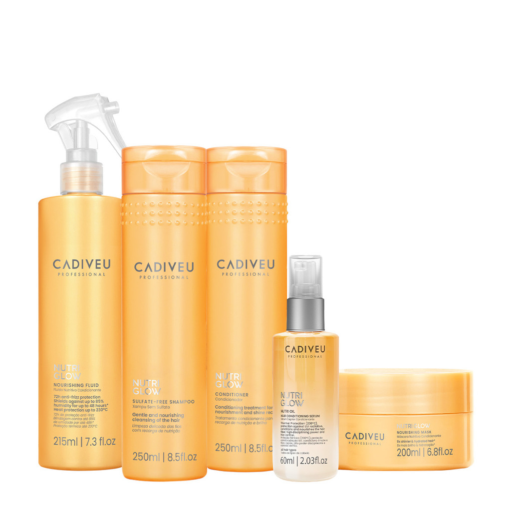 Kit Cadiveu Professional Nutri Glow Home Care Fluído Oil (5 produtos)