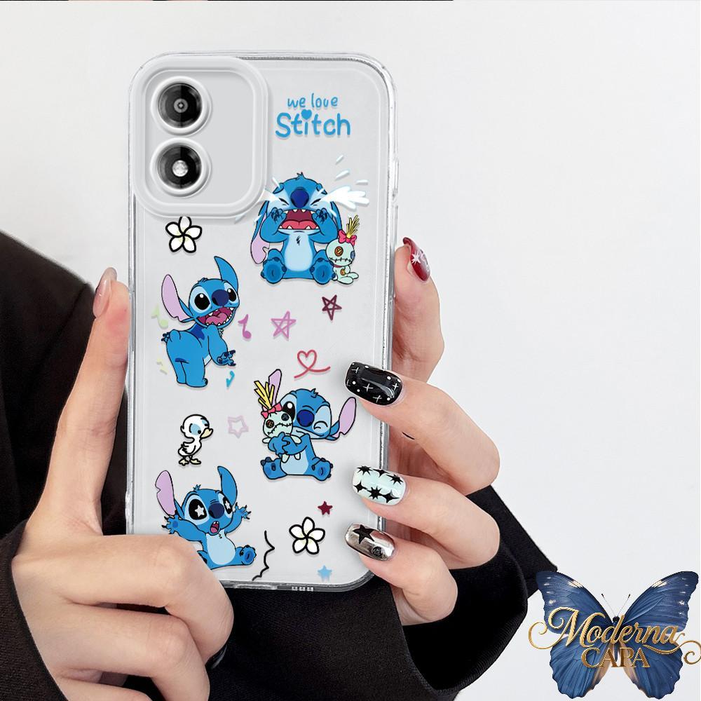 Capa Para Motorola Moto E13 Capinha De Macio Celular Silicone Transparente Soft Case Stitch 0039 TSY em Oferta na Shopee