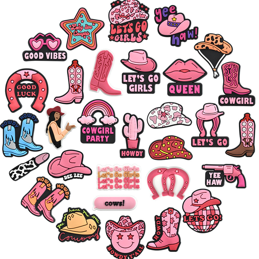 Encantos De Sapato Decoração de Capa de Telefone DIY Rosa Cartoon Acessórios de Charme Para