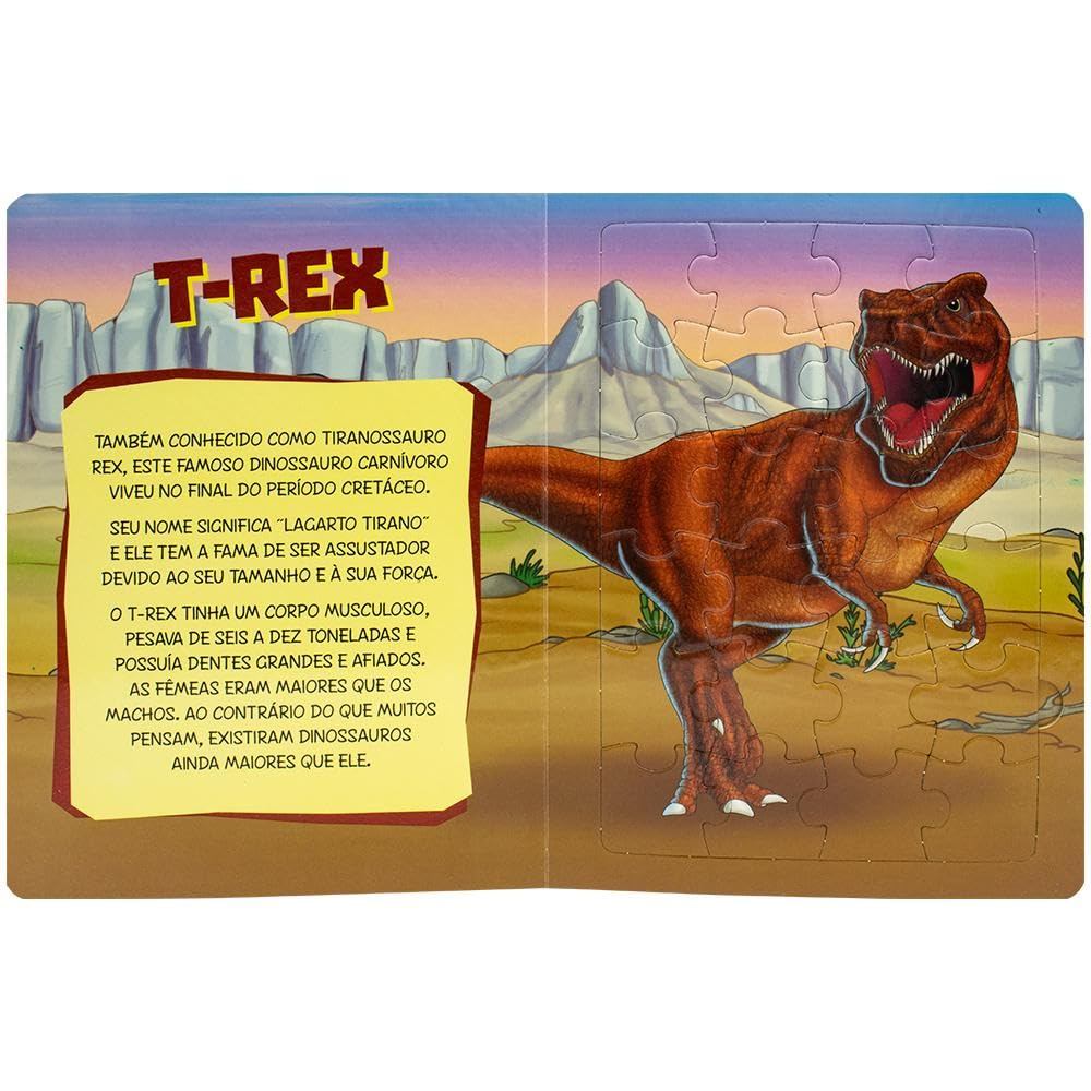 Livro Quebra-Cabeça | QC20X27 | Dinossauros em Quebra-Cabeça · foto 2