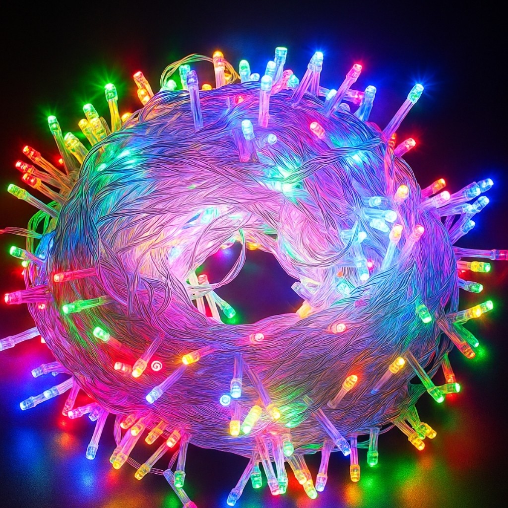 Pisca Pisca Natal Cordão 100 Leds 10m 8 Funções Varias Cores 110v / 220v