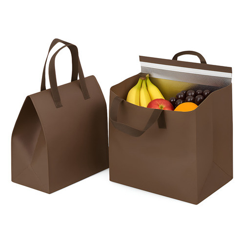 Kit 5 Sacola Térmica 12 Litros (27x26x17cm) Delivery Impermeável Fita Abre e Fecha - Entrega de Alimentos Quentes Frios