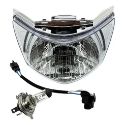 BLOCO OPTICO BIZ 125 2006 A 2010 ENCAIXE H4 COM LAMPADA BIODO H4 12V 35W E CHICOTE PROJEÇÃO