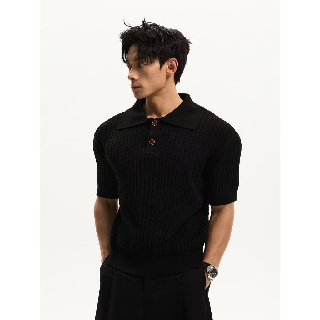 Camiseta de manga curta masculina Street Wear verão solto meia manga 2026 novo estilo influenciador tendência ins simple