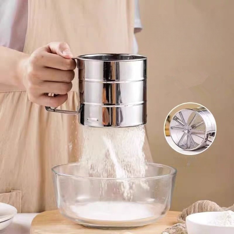 Polvilhador De Farinha E Açúcar Em Aço Inox Caneca Com Gatilho Pet