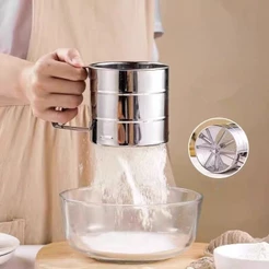 Polvilhador De Farinha E Açúcar Em Aço Inox Caneca Com Gatilho Pet
