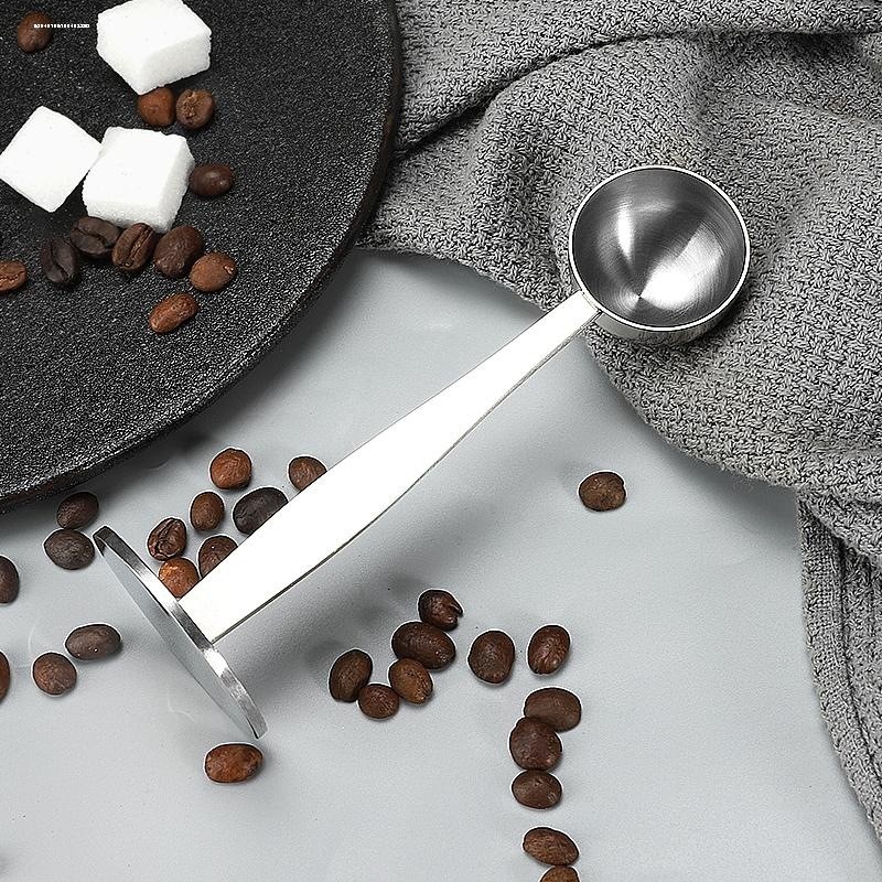 Prensa de café em pó colher quantitativa dupla utilização de aço inoxidável imprensa em pó colher máquina de café italia