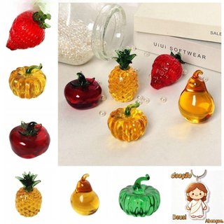 Decoração De Frutas Artificiais , Artesanato Em Vidro , Enfeites Interessantes De Morango E Abóbora , Simulados