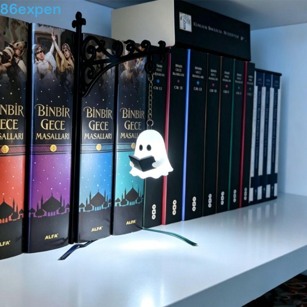 EXPEN1 Luz De Lanterna De Estante , Fantasma Branca Quente , Biblioteca De Lâmpada Vintage