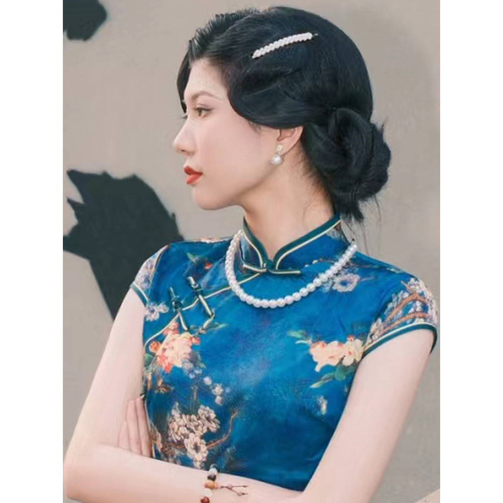 Com Cheongsam pérola colar acessórios colar senhoras novo estilo 50cm clavícula corrente camisola colar 405