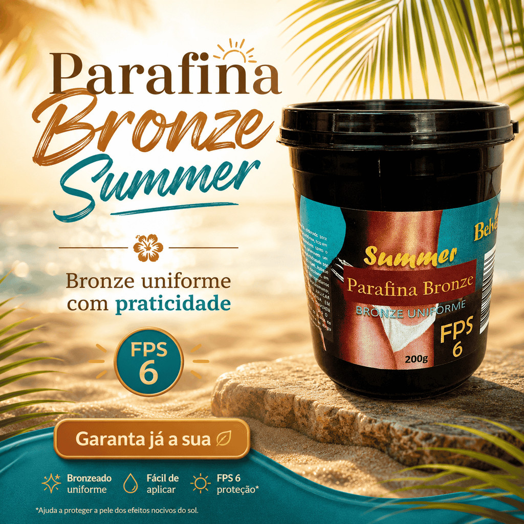 Kit até 3 Parafina Bronzeadora Belveg Summer 200g Creme Bronzeador Corporal Marquinha