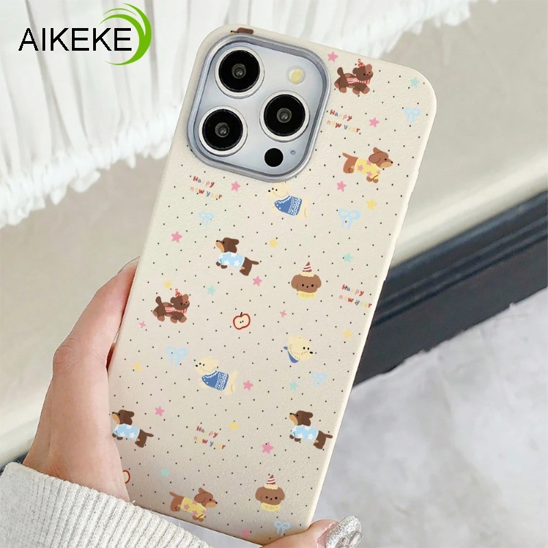 Capa De Telefone De Cachorro Salsicha De Bolinhas Para Samsung Galaxy A07 A06 F06 M06 A05S M05 F05 A04S A04E M04 F04 A03