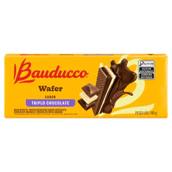 Bauducco Biscoito Wafer Triplo Chocolate 140g